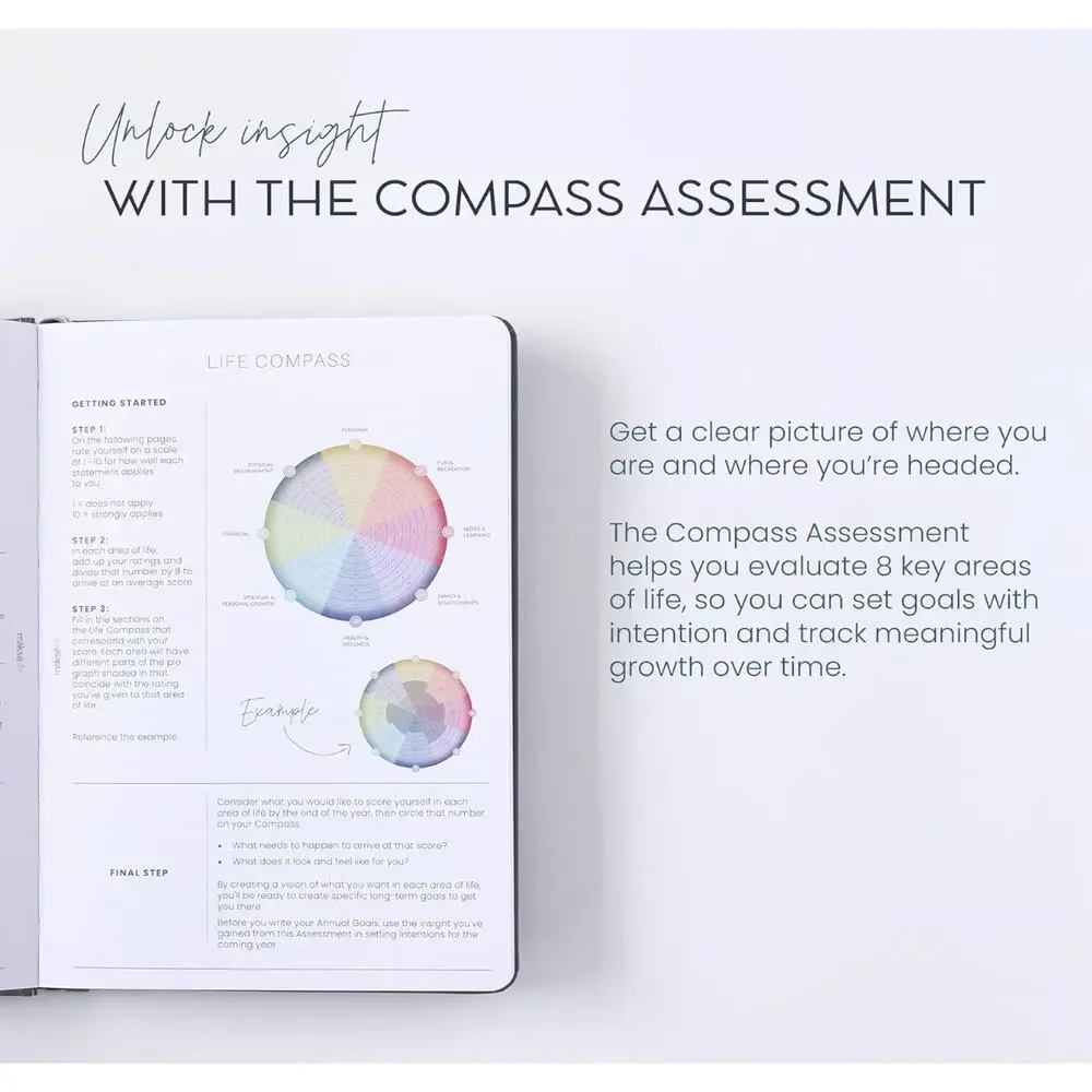 MäksēLife Quarterly Planner Goal Setting Personal Habit Tracker Reflections NEW